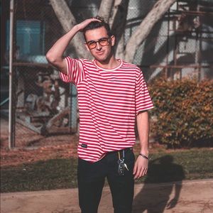 ❗️MDST Red Striped T-shirt (Many Sizes!) ❗️